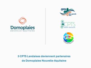 Une illustration pour le partenariat de Domoplaies Nouvelle-Aquitaine avec 3 CPTS landaises