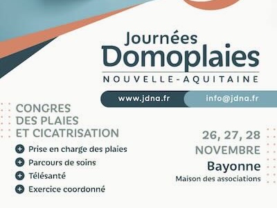 Un visuel pour le congrès " Les Journées Domoplaies Nouvelle-Aquitaine 2025