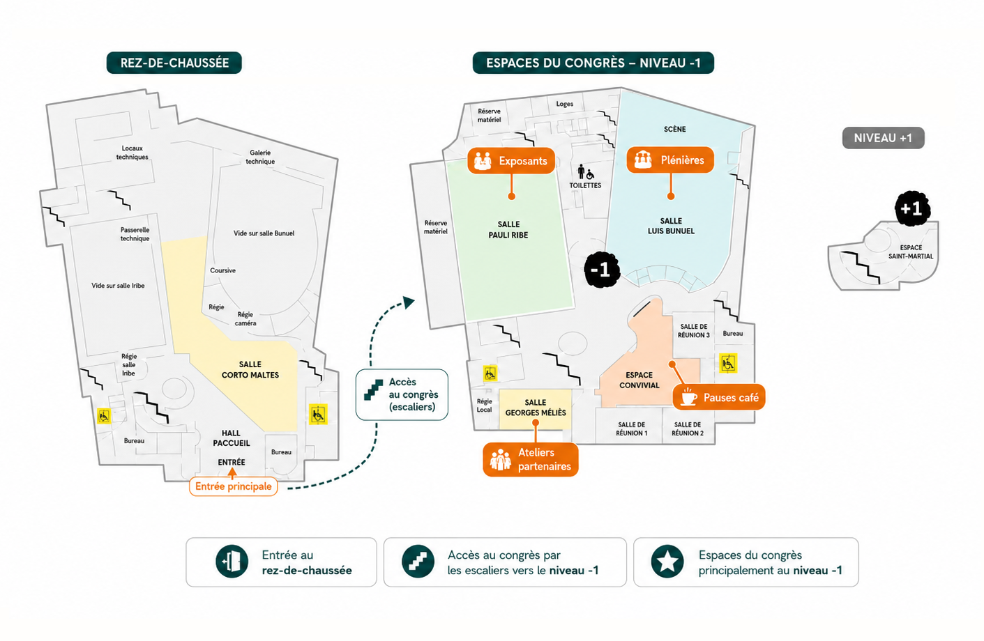 Plan du congrès des Journées Domoplaies Nouvelle-Aquitaine à l’Espace Franquin d’Angoulême